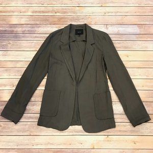 Aritzia Talula Green Kent Open Front Blazer
